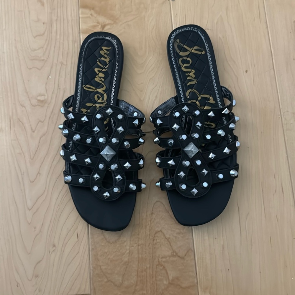 Sam Edelman black studded slides - size 9